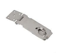 Zilimontt Stainless Steel Lock Plate for for Doors and Cabinets, 3/4/5 Inch Heavy Duty Brushed Anti-Theft Latch Bolt with Screws, Rust Resistant Security Hardware for for Home,(Silver 4 inch)