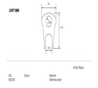 Zilimontt Stainless Steel Marine Snap Fastener Button Wrench for Canvas, Tarpaulin & Awning Installation - Compact 1.24 x 0.94 in Manual Tool, Rust-Resistant, Non-Slip