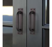 Zilimontt Stainless Steel Sliding Door Handle with Brushed Finish for Interior and Exterior Wood Aluminum Glass Doors Barn Gate Toilet Closet Garden Shed Fence Push Pull(Black)