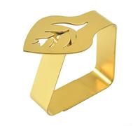 Zilimontt Stainless Steel Tablecloth Clips with Creative - For Leaf Shape Design - for Secure Dining Table Setting - and Outdoor Picnics, 4-Pack in Silver(gold)