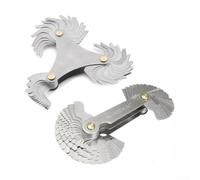 Zilimontt Stainless Steel Thread Pitch Gauge Set, 2 Pack Screw Thread Measuring Tools with 51 US SAE and 58 Metric & Imperial Blades, 55° & 60° Thread Angle Inspection