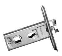 Zilimontt Stainless Steel Tubular Mortice Latch for Internal Doors with Reversible Design and Smooth Quiet Operation, 60mm Door Margin Size, Silver Finish