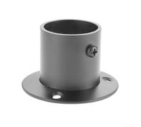 Zilimontt Stainless Steel Wardrobe Bracket Flange Rail Rod Pole Socket End Support for 19mm/22mm/25mm/32mm Dia Clothes Hanging Bar or Towel Bar in Kitchen Bathroom(19mm)