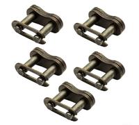 Zilimontt Steel Chain Split Link 6mm 25H for 47cc 49cc For Moto Dirt For Bike Pocket Racing Mountain Blata Machines, Master Breaker Connector Replacement Parts(5pc)