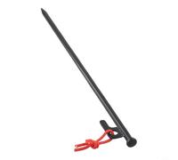 Zilimontt Steel Tent Stakes for Camping, Beach & Canopy - 20/25/30/40 cm Heavy-Duty Ground Nails with Rope, Rust-Resistant, Suitable for Hard or Stony Terrain(30cm)