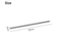 Zilimontt Straight Shank for for HSS Metric White Steel Round Bar 6x150mm Hardened High Speed Steel Rod for for Lathe Turning Milling Drilling Cutting Tools