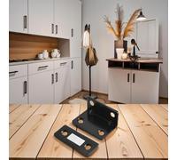 Zilimontt Strong Magnetic Cabinet Latch 304 Stainless Steel for for Ultra Thin Door Catch for for Cupboard Closet Drawer Wardrobe Bookcase Sliding Door with Screws Two-Way Mounting(Black)