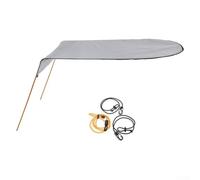 Zilimontt Sun Canopy for for Single Person, 125x110cm Ripstop Waterproof Oxford Fabric Boat Awning with Shock Cord Aluminium Rods, Lightweight Folding Design for(2)