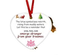 Zilimontt Sympathy Ornament In Heart Shape With Hug From Heaven Quote For Remembrance And Comfort(D)