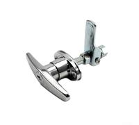 Zilimontt T-Handle Lock Kit Zinc Alloy with Keys, Secure Truck Cap Latch and Garage Door Lock Mechanism, Long Lasting Silver Finish for for Camper Shells, Vans, and Industrial