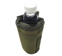 Zilimontt Tactical Molle Water Bottle Pouch 600D Nylon Holder with Drawstring and Buckle Attachment for for Cycling, Camping, Hiking, Climbing, Outdoor Sports, Fits Belt or(Green)