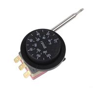 Zilimontt Temperature Controller Built-in Thermostat 0-120°C Range Remote Sensor 1m Cable Air Conditioning HVAC Control Unit Metal Housing