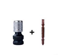 Zilimontt Thickened Telescopic Conversion Joint Wrench to Hand Drill Adapter Socket with Quick-Release Self-Locking Mechanism and Built-in Steel Ball Lock for Most Hex(03)