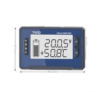 Zilimontt TN10 Battery Pack Fuel Gauge, Voltage Current Meter with Coulomb Counting for Lithium and Acid Systems, 8-80V Battery Capacity, Multi-Parameter