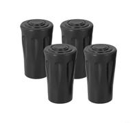 Zilimontt Trekking Pole Rubber Tip Protectors 4-Pack, 12mm Inner Diameter End with Metal Washer for for Walking, Hiking Poles and Trekking Canes, Anti-Slip and