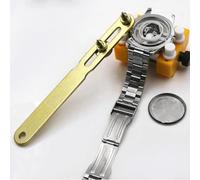 Zilimontt Two-Foot Watch Back Cover Opener and Bottle Opener Tool with 6 Grooves for 40mm and 50mm Diameter Watches - Metal Repair Accessory(A)