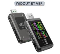 Zilimontt USB DC Charger Tester with .77" TFT-LCD Display, Supports For QC2.0/3.0, PD2.0/3.0, For Huawei FCP/, AFC, VOOC/WARP, For SuperVOOC Fast Charging Protocol Trigger, for(Silver)