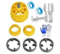Zilimontt Versatile PVC Pipe Threader Kit with 4-Point and 6-Point Compatibility for Electric Drill Use in Plumbing Applications, Long Lasting Plastic and Metal Construction