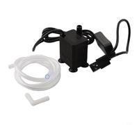Zilimontt Water Mini USB Aquarium for Household Light Rockery Fountain and Pump Quiet Operation Flexible 120 L/h Flow Having Control Switch Plus Blue Indicator Indoor(A)