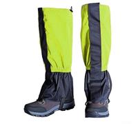 Zilimontt Waterproof Hiking Gaiters for Boots - Nylon Sand & Snow Protection Leg Covers with Adjustable Elastic Bands and Snap Buckles, Breathable Thermal Insulation for(green)