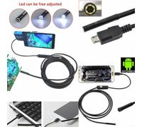 Zilimontt Waterproof Industrial Borescope Inspection Camera with 2m Cable, HD 640x480 Lens, 6 Adjustable LED Lights, IP67 Rated, USB and OTG Compatible for Automotive,
