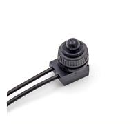 Zilimontt Waterproof Latching Push Button Switch 12V On-Off with Wires for Industrial Equipment, UL & ROHS Certified, Plastic Shell with Base, 250V 3A(Black 1Pcs)