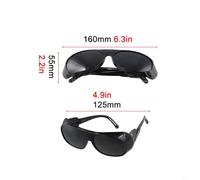 Zilimontt Welding Glasses Auto Darkening Safety Eye Protection, Dustproof Resistant Windproof Welding Goggles with Wide Temple Design for for Welders, 160mm Frame(Black)