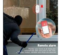 Zilimontt Wifi Vibration Sensor Detector Alarm for Tuya App Realtime Motion Automation and Fall Detection Battery Smart Home Shock with Low Alert Simple Installation(White)