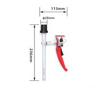 Zilimontt Woodworking Bench Dog Clamp 3/4 Inch 19mm Hole Ratchet Table Clamp Chrome Vanadium Steel 160x60mm Quick Release Self-Aligning Non-Marring Pad for Workbench(28mm)