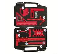 Zilimontt Woodworking Measuring Tools Set With Square Angle Ruler, Dovetail Ruler, Center Scribe For Accurate Marking And Layout Tasks(9pcs)