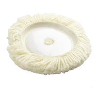 Zilimontt Wool Polishing Pad 180mm 7 Inch Soft Bonnet Buffing Disc for for Car Detailing and Furniture Finishing Compatible with Pneumatic or Electric Polisher White
