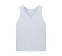 Zilimontt Youth Mesh Sports Training Bibs - Breathable Quick Dry Polyester Vest for for Kids Football Soccer Basketball Volleyball Team Practice Jerseys, Loose Fit(white)