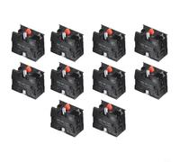 Zilimontt ZB2-BE102C Push Button Joystick Switch Set, 10PCS 10A 600V Normally Close Industrial Control Stop Button, Waterproof Dustproof Brass Terminal, Stable