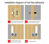 Zilimontt Zinc Alloy 3-Digit Combination Cabinet and Drawer Lock with Resettable Code, Suitable for for 12mm Panels, Ideal for for Cupboards, Mailboxes, Toolboxes, Lockers,(Gold)