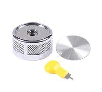 Zilimontt Zinc Alloy Gear Shift Knob Head Compatible with Discovery 4 5 Discovery Sport LR4 For Range For Rover For Evoque and SV Models - Silver Aluminum Alloy Interior C