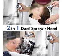 Zilimontt Zinc Alloy Salon Shampoo Sink Mixing Valve with Handheld Spray Head and 120cm Hose for Hair Washing and Pet Bathing in Barber Shops and Home