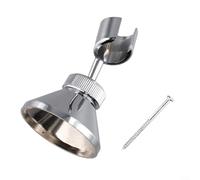 Zilimontt Zinc Alloy Shower Head Holder Wall Mounted Adjustable Bracket with Mirror Chrome Plating for Bathroom Home Improvement Shower Handset Installation