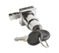 Zilimontt Zinc Alloy Sliding Glass Door Lock with 2 Keys for 5-8mm Thickness Showcase Display Cabinet and Counter Installation