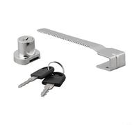 Zilimontt Zinc Large Sliding Lock Cabinet Retail with 2 Keys Secure Display Case Door Lock for 28mm Thick Glass Panels in Glass or Home Small Plus Alloy Scale Options(Large)