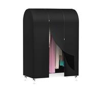 Zilink Clothes Rail Cover 43 inch Dustproof Breathable Large Garment Rack Garment Garment Garment Rack Cover with 2 Durable Zippers Black