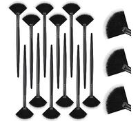 Ziliny 12 Pcs Soft Synthetic Facial Brush Set for Face Mask, Skincare (Black)