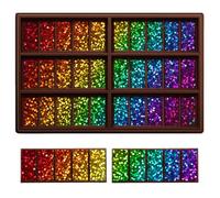 Ziliny Dot Holographic Chocolate Bar Mold Silicone, Rainbow Light Effect Chocolate Bar Deep Thick Molds for DIY Candy Dessert Baking, Candy, Wax Melts, Cake Decoration (Rectangle)