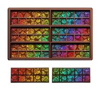 Ziliny Holographic Chocolate Mold Silicone,Square,Rose | Rainbow Light Effect Molds for Chocolate Bars, Candy Baking, Wax Melts, Cake Decoration, Holographic Geometric Patterns