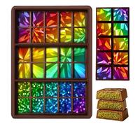 Ziliny Holographic Silicone Resin Chocolate Molds, Thick and Deep Molds for Wax or Baked Goods, Reusable (Mixed Style)