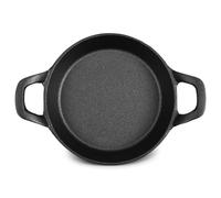 Ziliny Mini Cast Iron Skillets 6.3 x 6.3 x 1.5 Inch Cast Iron Pan Small Ramekin Set Black Casserole Dish Cookware Oven Safe Mini Skillets for Kitchen Indoor Outdoor Picnic (1 Pack)