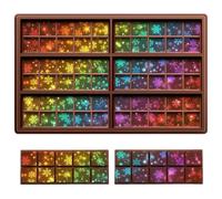 Ziliny Snowflake Holographic Chocolate Bar Mold Silicone, Rainbow Light Effect Chocolate Bar Deep Thick Molds for DIY Candy Dessert Baking, Candy, Wax Melts, Cake Decoration (Square)