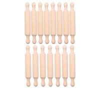 zilitol 15 Pieces Wooden Mini Rolling Pin 6 Inches Long Kitchen Baking Rolling Pin Small Wood Dough Roller for Fondant