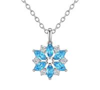 Zilker Home SnowFlake Stainless Steel Necklace for Women - Silver Christmas Jewelry for women, Wrapped in Black Box - Ideal Gift for Elsa Necklace for girls 4-6 yr, Christmas, Thanksgiving, & Birthday