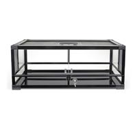 Zilla QuickBuild Terrarium, Sleek Glass Reptile Habitat, Easy Setup, Suitable for all Types of Reptile Pets, Whether Amphibians, Reptilians, Snakes, or Even Arachnids, 30"x12"x12", Black, 30x12x12