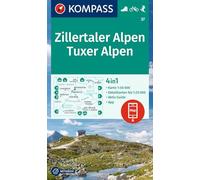KOMPASS Hiking Map Zillertaler Alpen K37 - 4-in-1 with Activity Guide & Offline Map